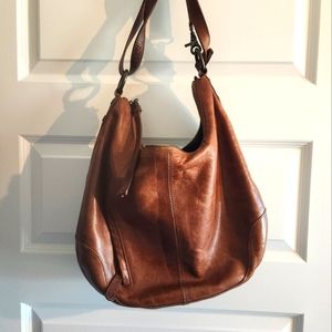 Frye Melissa Large Leather Scoop Hobo Crossbody Bag